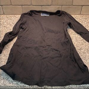 Karen Scott Black Long Sleeve Top